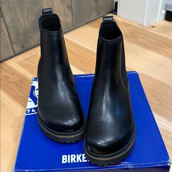 Birkenstock Black Leather Ankle Boots - NIB - Picture 8 of 12